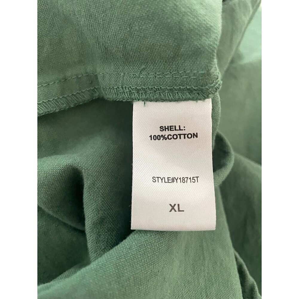 Tuckernuck Pomander Place Size XL  Poly Dress Green Collared - Picture 9 of 10